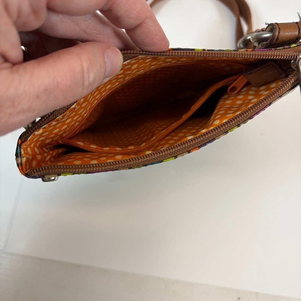Fossil Key-Per Colorful Coated Canvas Crossbody Bag - Picture 7 of 9